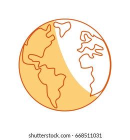 Planet earth isolated