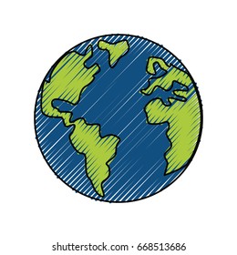 Planet earth isolated