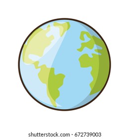 Planet earth isolated