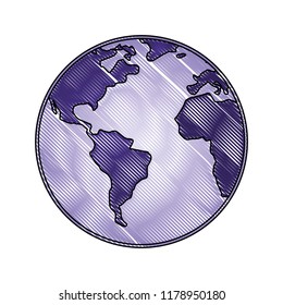 planet earth isolated icon