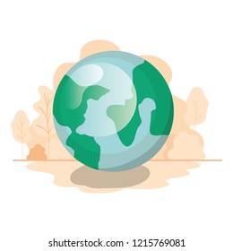 planet earth isolated icon