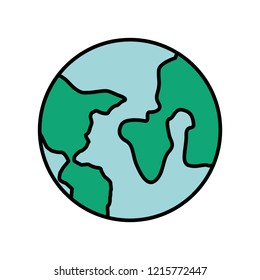 planet earth isolated icon