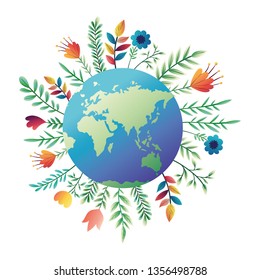 planet earth isolated icon