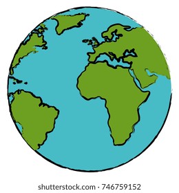 planet earth isolated icon