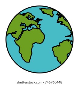 planet earth isolated icon