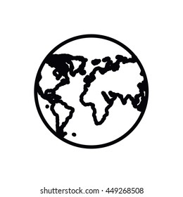 planet earth isolated icon design