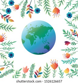 planet earth isolated icon vector illustration design