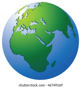 Planet Earth isolated over white background