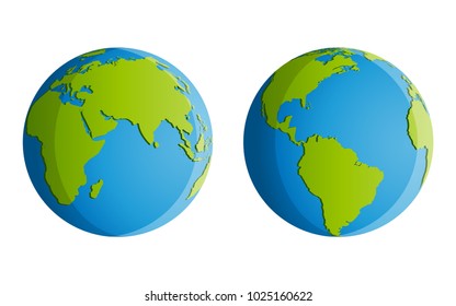 Planet Earth. Isolated vector illustration.

