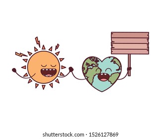 planet earth kawaii isolated icon vector illustration design