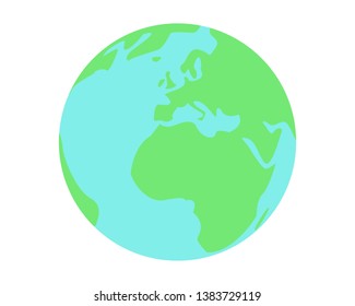 Planet earth logo vector illustration - ECO 