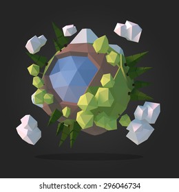 Planet Earth Low Poly Geometry Vector