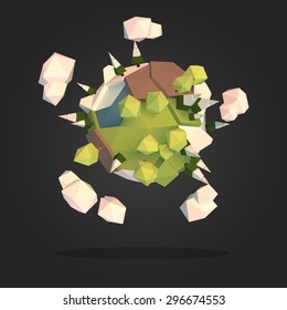 Planet Earth Low Poly Geometry Vector