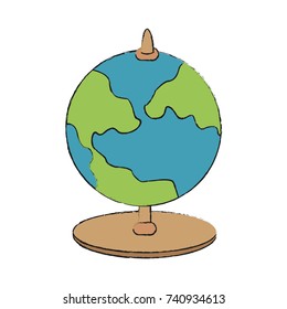 planet earth map icon image
