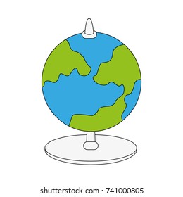 planet earth map icon image