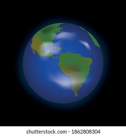 Planet Earth. Minimalistic drawing. Vector illustration.