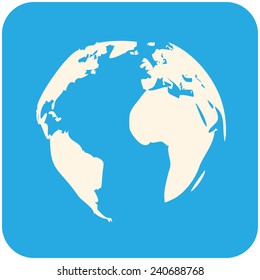 Planet Earth, modern flat icon