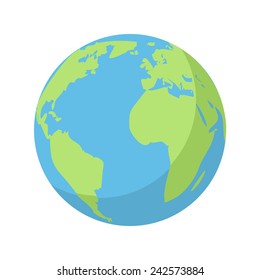 Planet Earth, modern flat icon