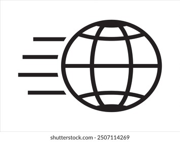 Planeta Tierra o Planeta Tierra mueve el icono del Vector aislado blanco