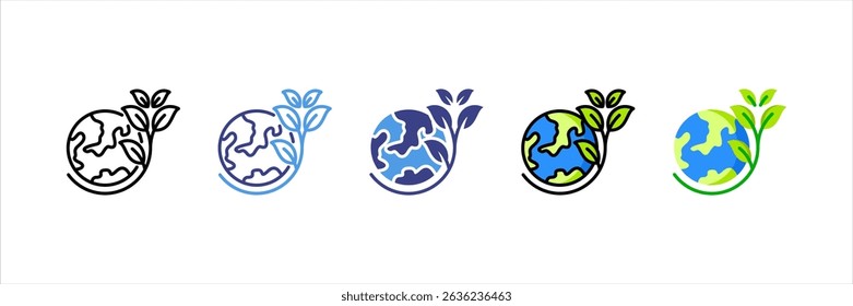 Planet Earth Multi Style Icon Set
