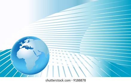 planet earth on abstract background