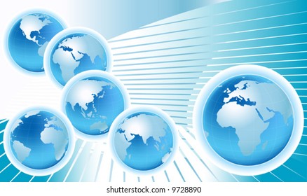 planet earth on abstract background