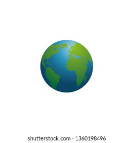 Planet Earth on an isolated background. Earth Day holiday.