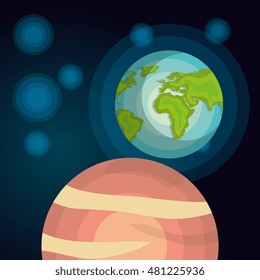 planet earth on space