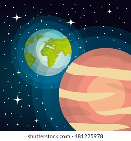 planet earth on space
