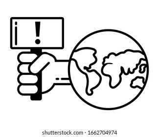 planet earth on white background vector illustration design