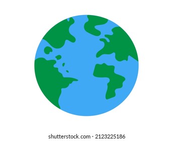 Planet Earth on white background.