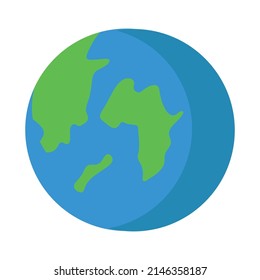 Planet Earth on White Background for Use in Web Design
