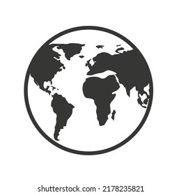 Planet Earth on a white background. Vector illustration