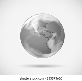 Planet Earth on a white background 