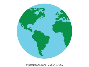 Planet earth on white background