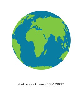 planet earth on a white background. Planet with continents