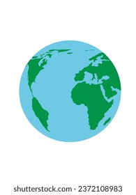Planet Earth on white vector art