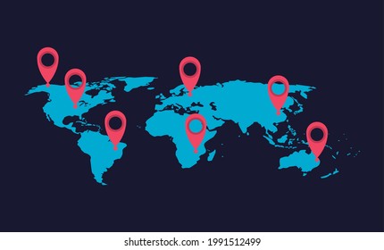 planeta tierra con puntos de conexión