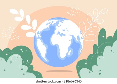 Planet earth, save the planet. Vector illustration