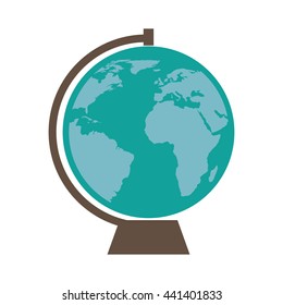 planet earth school supply isolated icon design