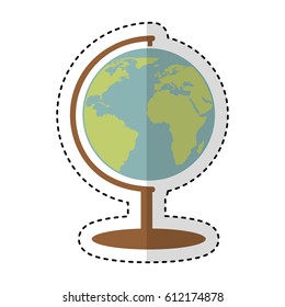 planet earth school supply vector illustration design