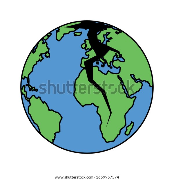 白い背景に汚染の原因となる地球のベクターイラストデザイン のベクター画像素材 ロイヤリティフリー
