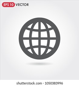planet earth single vector icon on light background