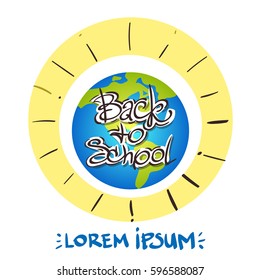 Planet Earth sketch of the logo. Element for infographics in the hand drawing style.