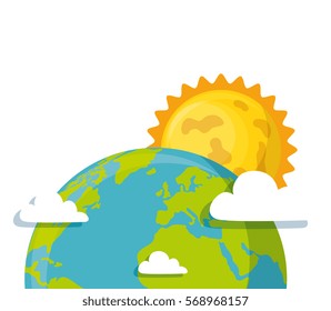 Planet earth of the solar system