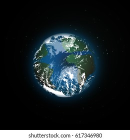 Planet earth in Solar System planets vector illustration