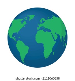 planet earth space icon flat
