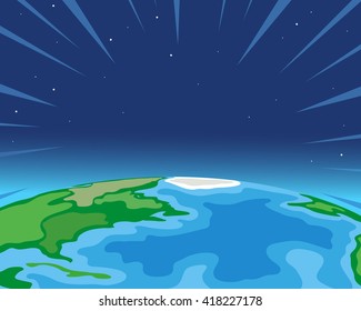 Planet Earth from space. Vector illustration backgrounds