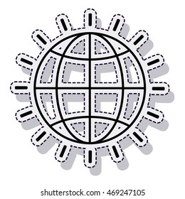 planet earth sphere isolated icon vector illustration design