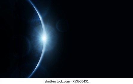 Planet earth with sunrise. vector illustration